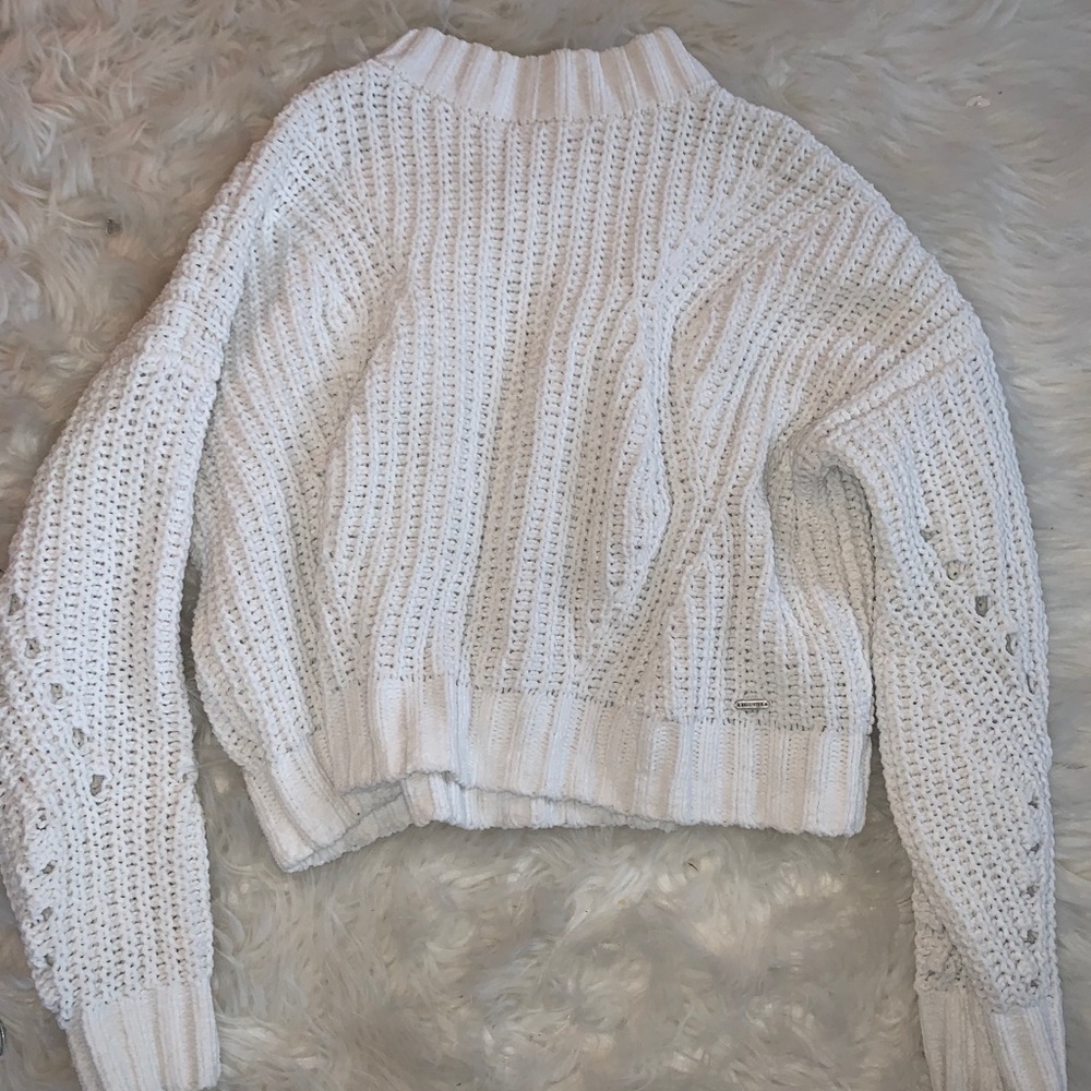 White Mock Neck Sweater